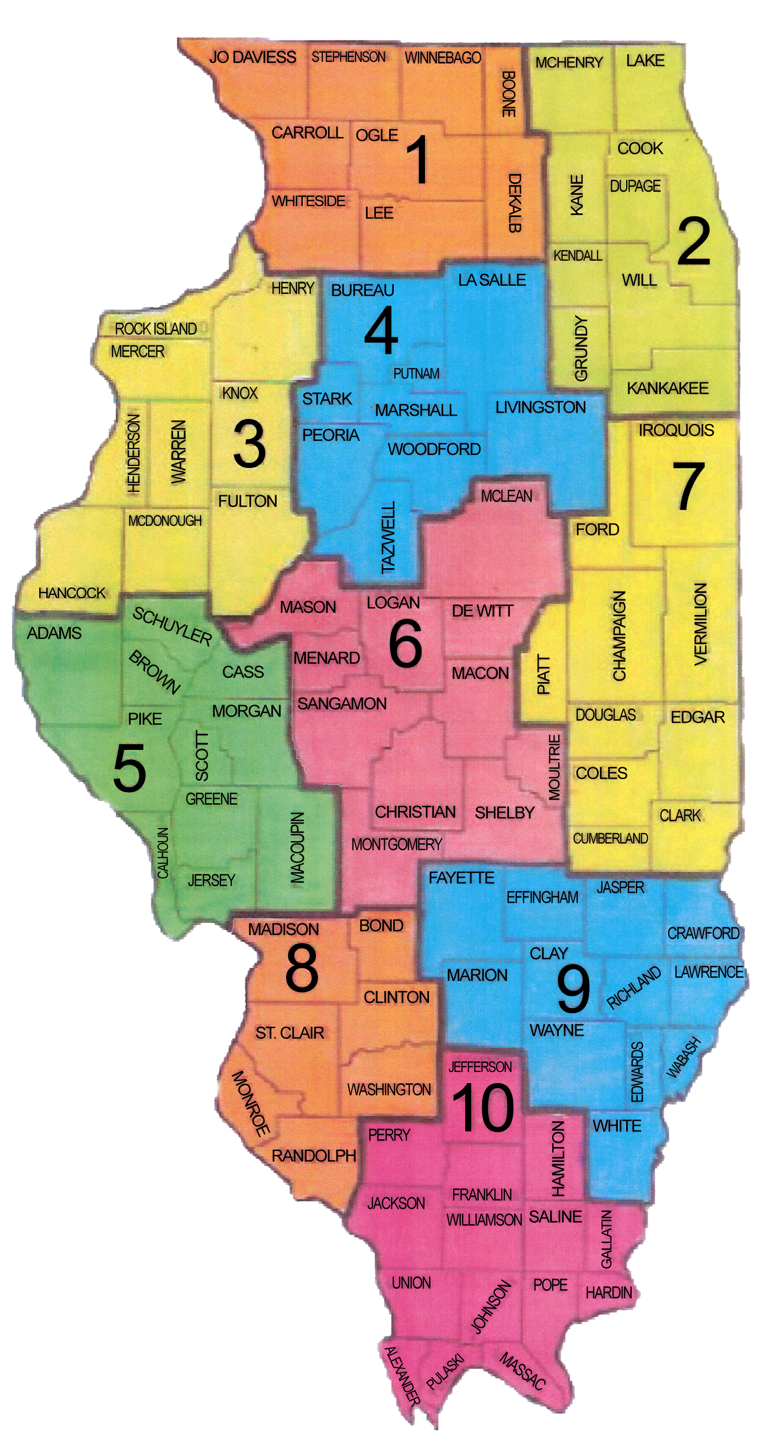 IL Congressional Districts Map